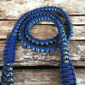 Blue Dog Leash ~ 5' Paracord ~ Unique Design ~ Heavy Duty ~ Handmade in USA